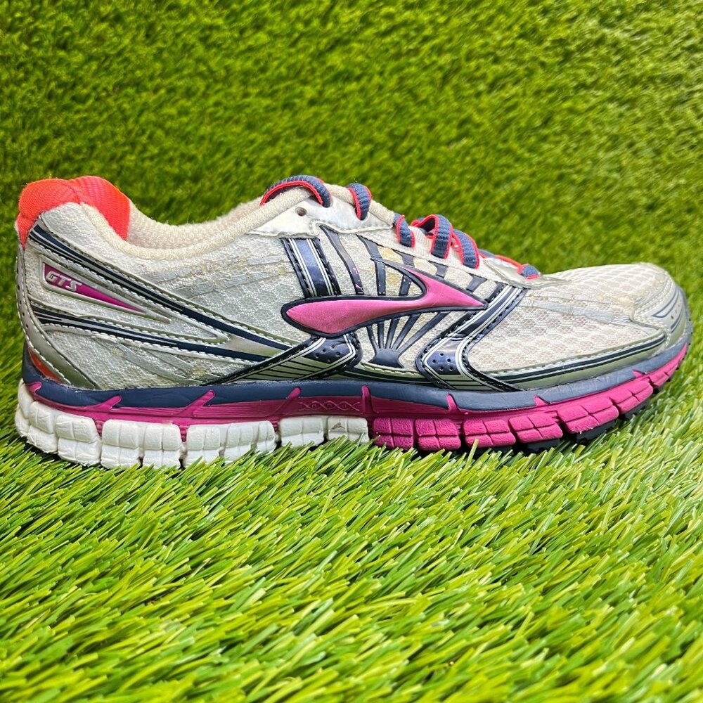 Brooks Adrenaline GTS 14 Womens Size 6.5 Gray Athletic Running Shoes Sneakers